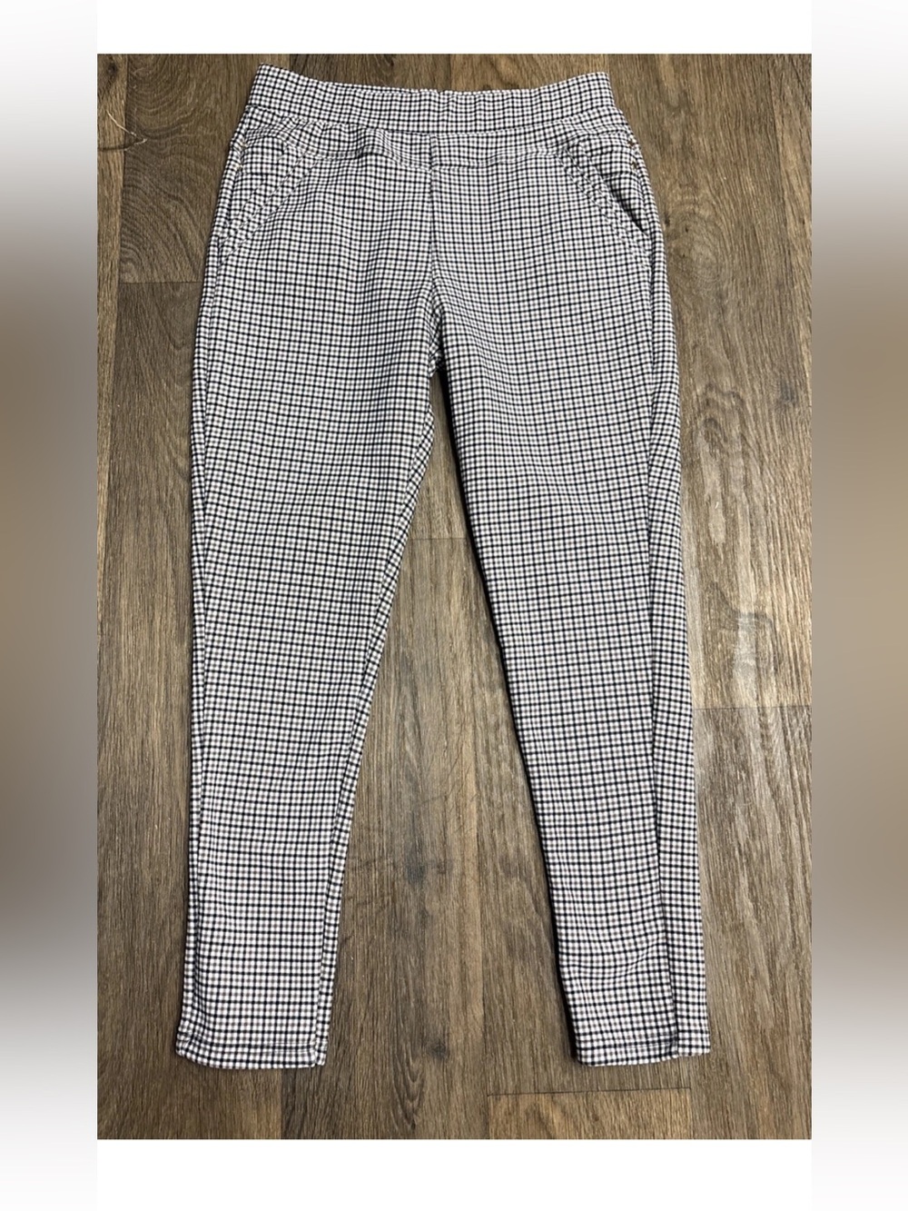 Polished&Poised Women's Pull on Stretch Plaid Pants Size PL